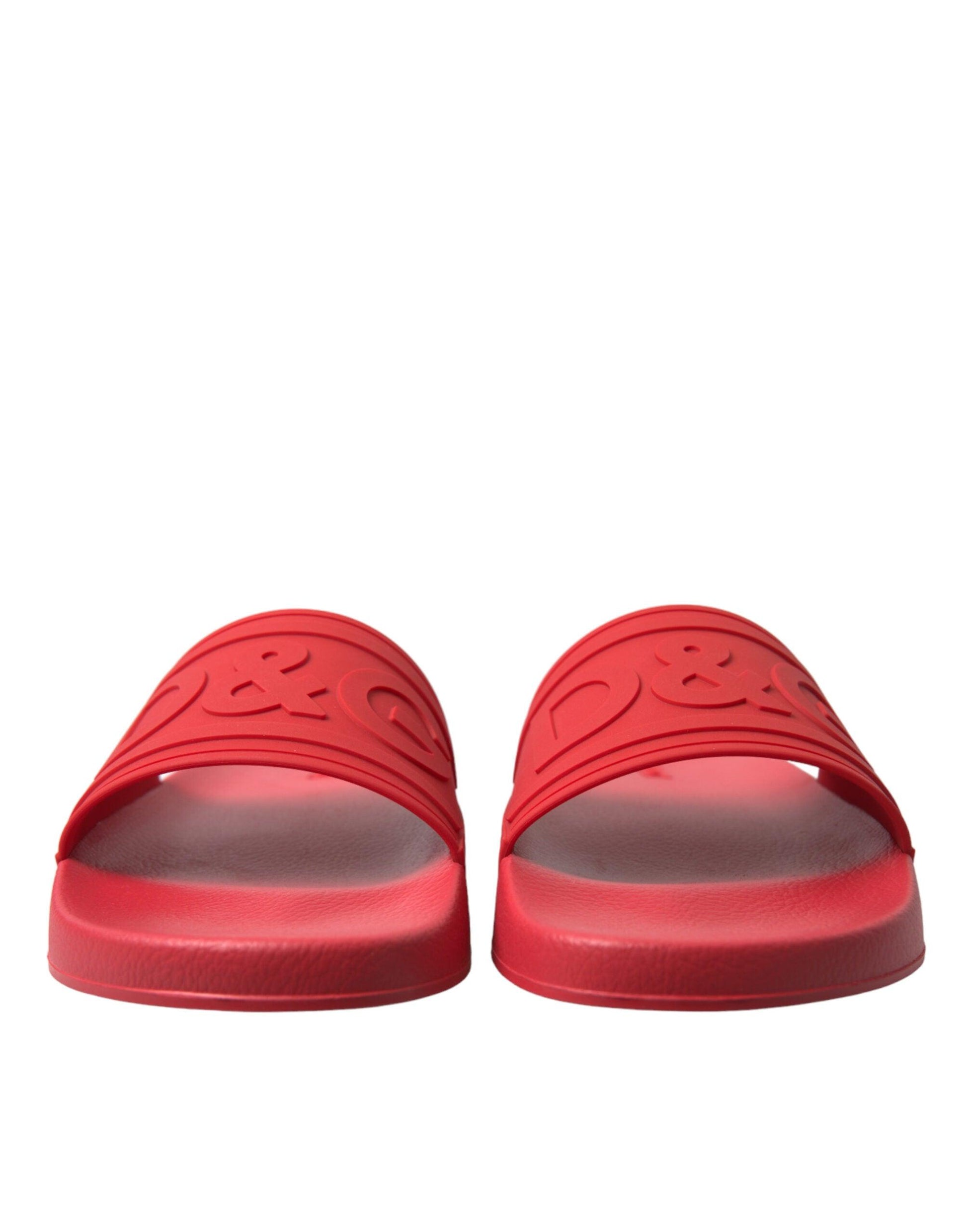 Dolce & Gabbana Radiant Red Men's Slide Sandals - Arichezz.store