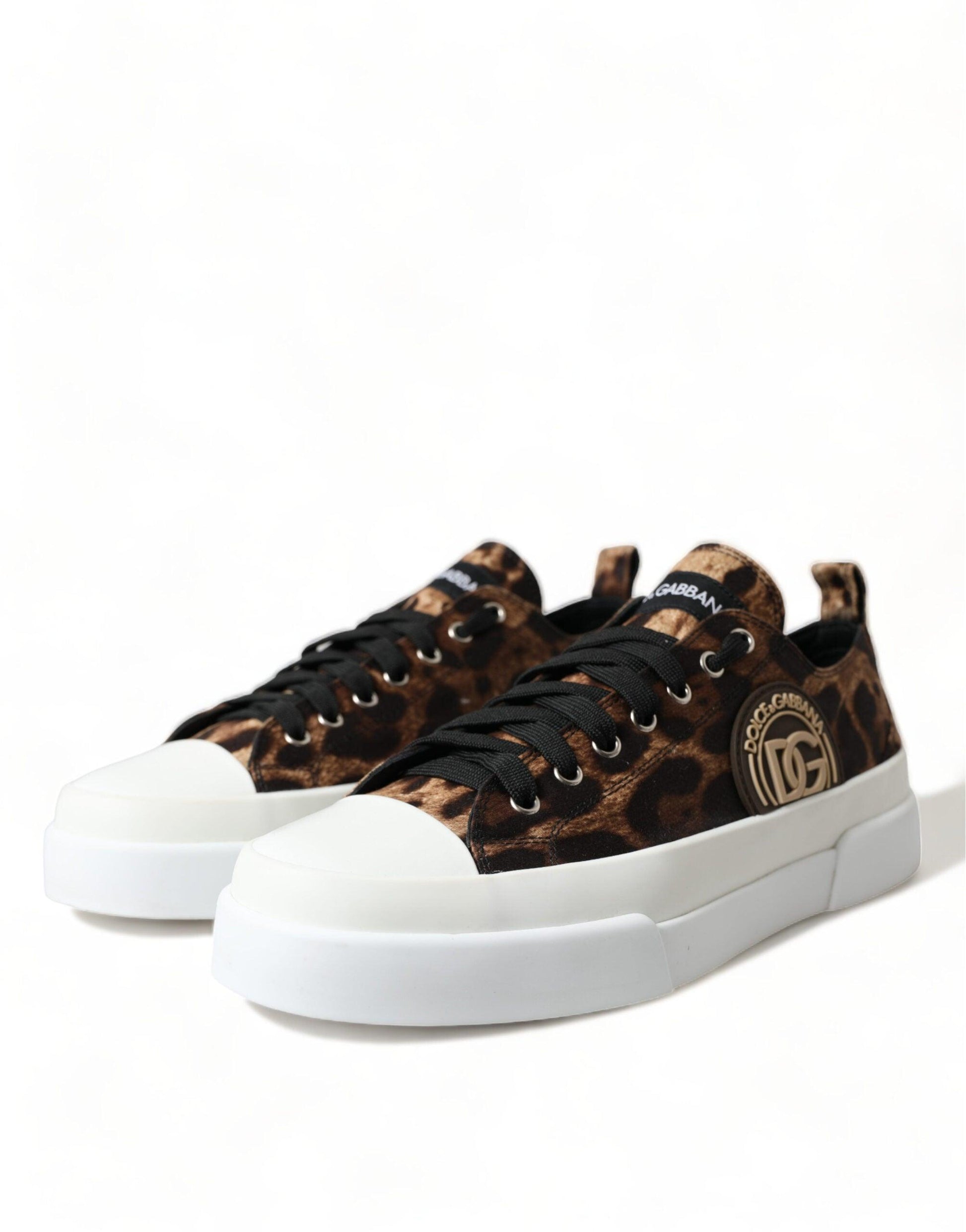 Dolce & Gabbana Elegant Leopard Print Casual Sneakers - Arichezz.store