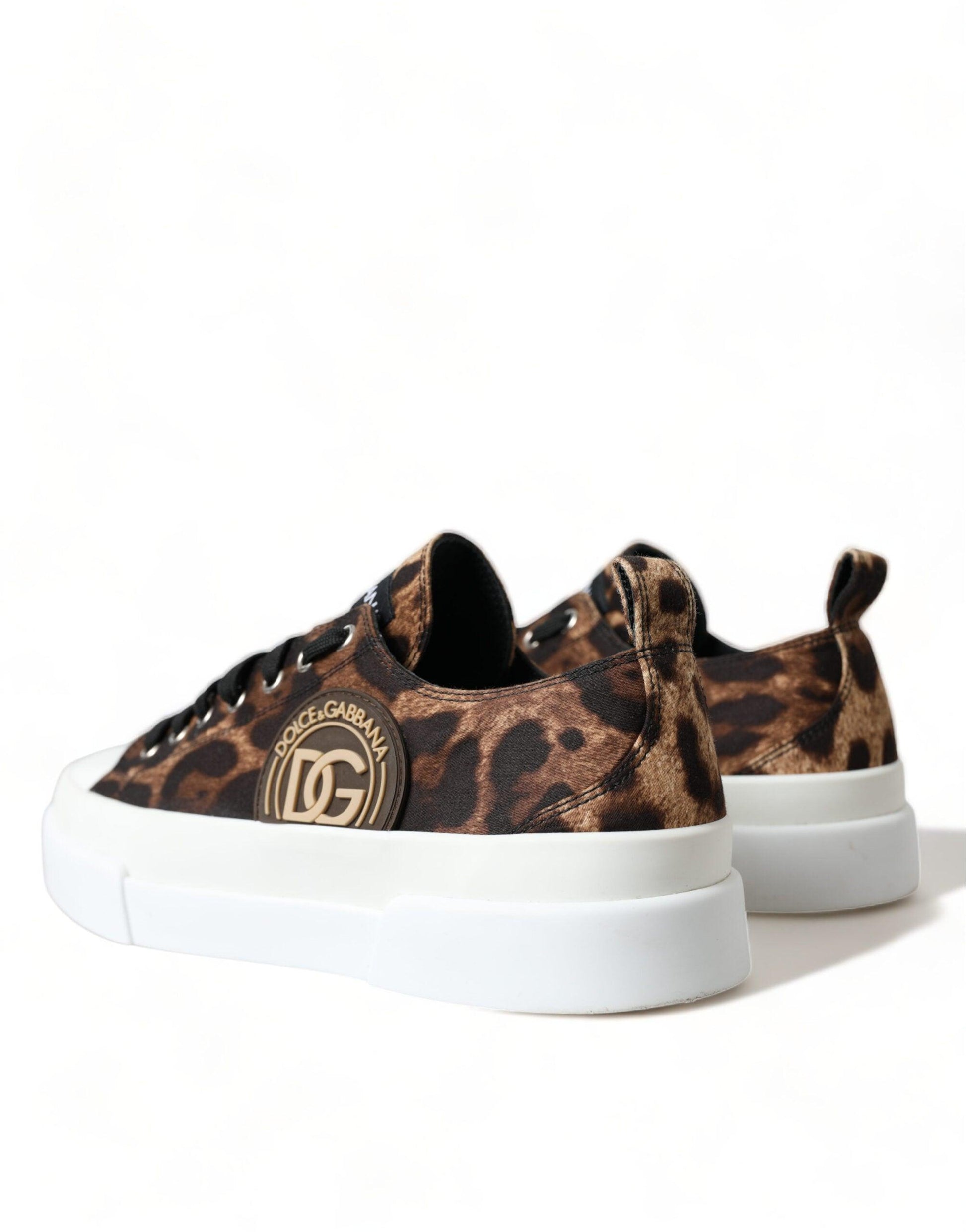 Dolce & Gabbana Elegant Leopard Print Casual Sneakers - Arichezz.store