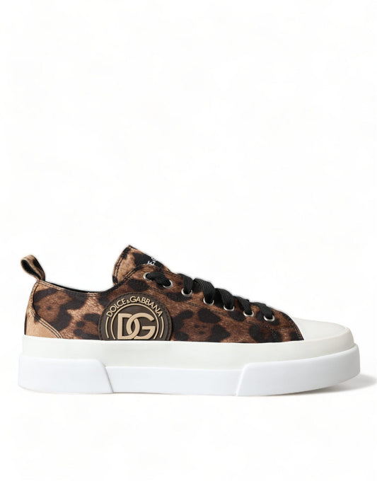 Dolce & Gabbana Elegant Leopard Print Casual Sneakers - Arichezz.store