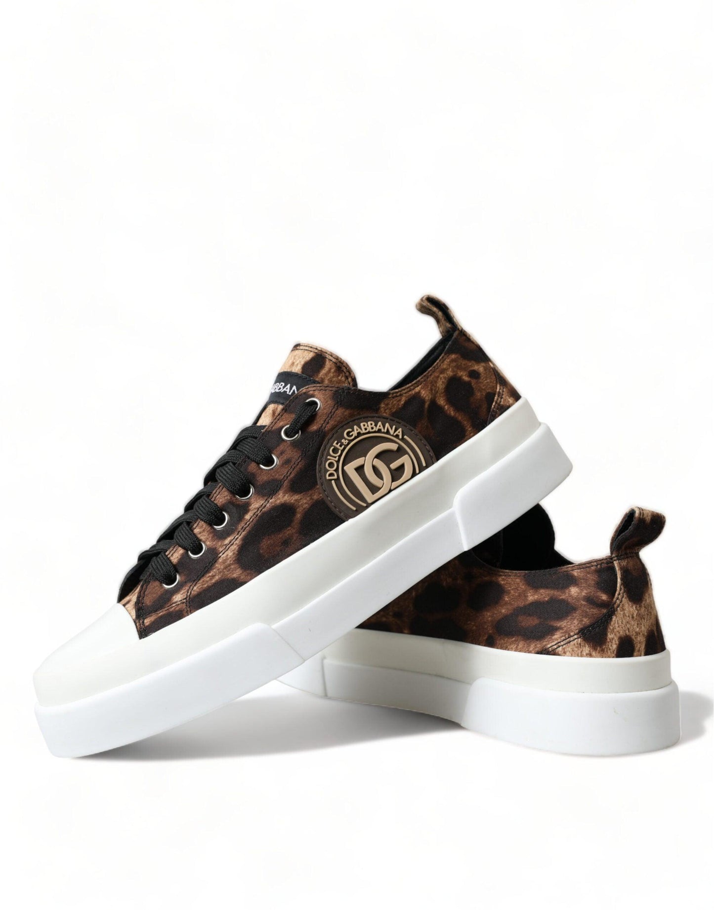 Dolce & Gabbana Elegant Leopard Print Casual Sneakers - Arichezz.store