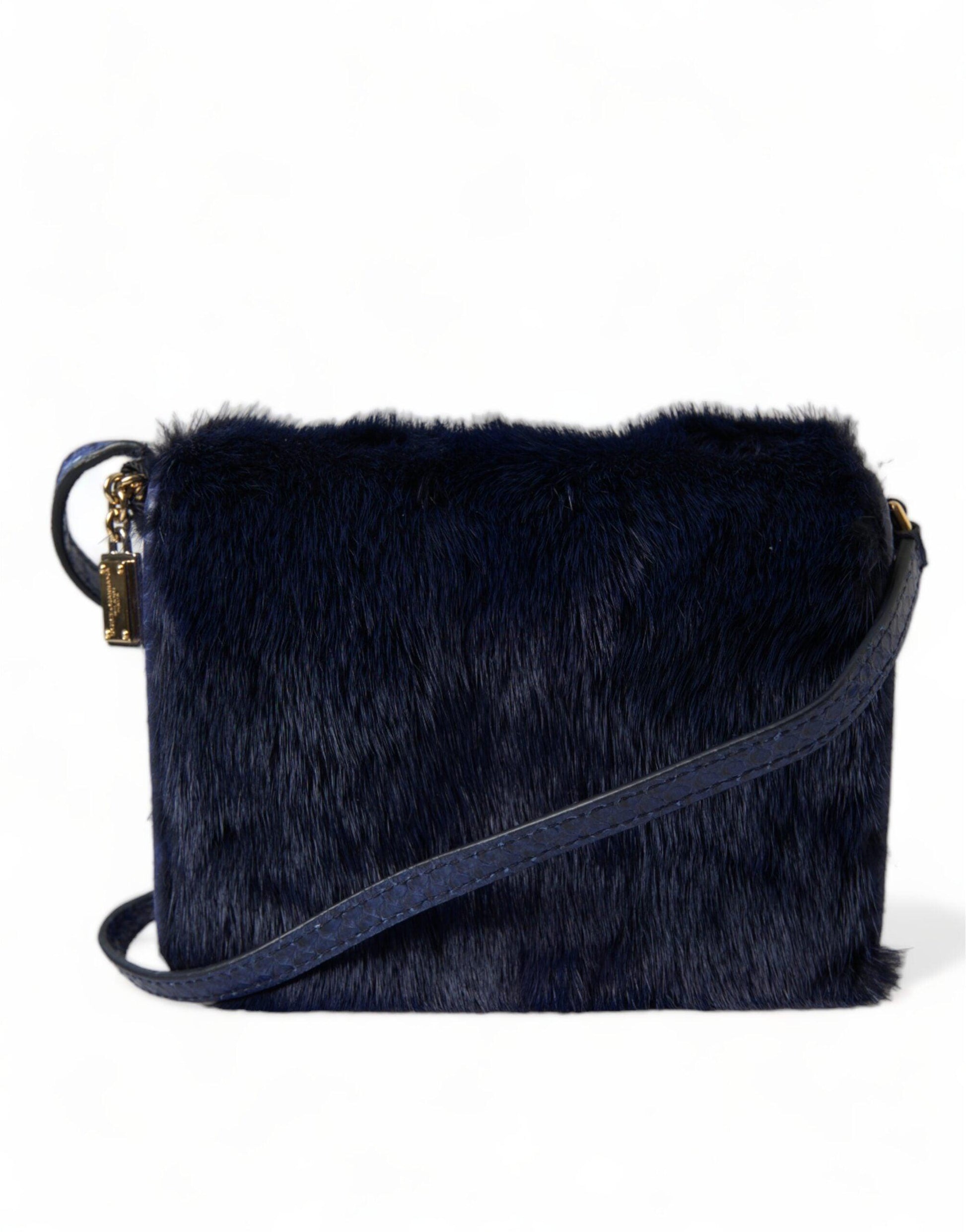 Dolce & Gabbana Exquisite Blue Mink Fur Shoulder Bag - Arichezz.store