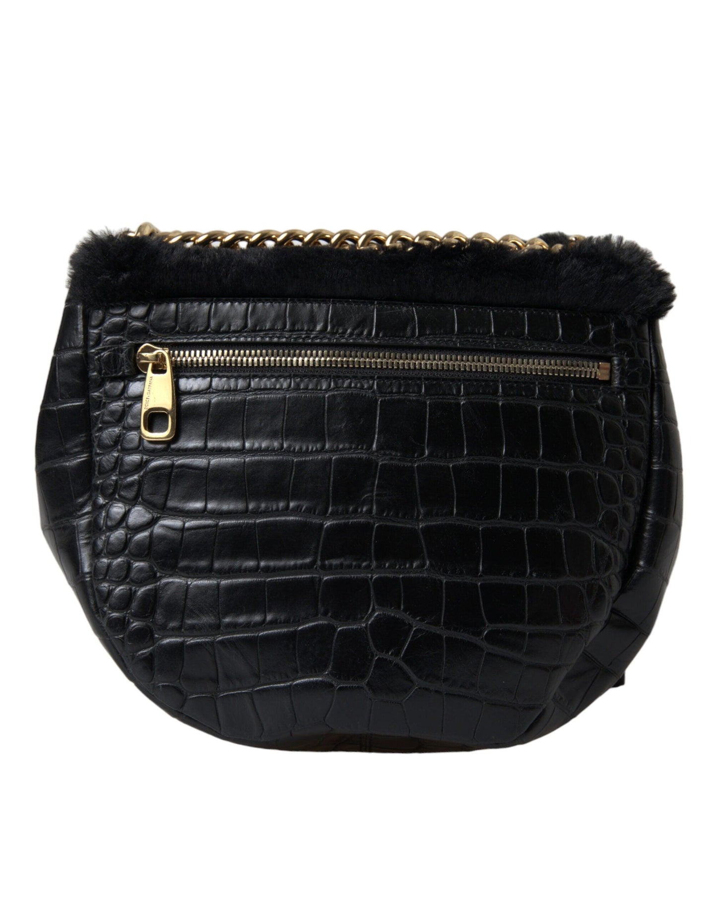 Dolce & Gabbana Exquisite Croc-Embossed Panther Shoulder Bag - Arichezz.store