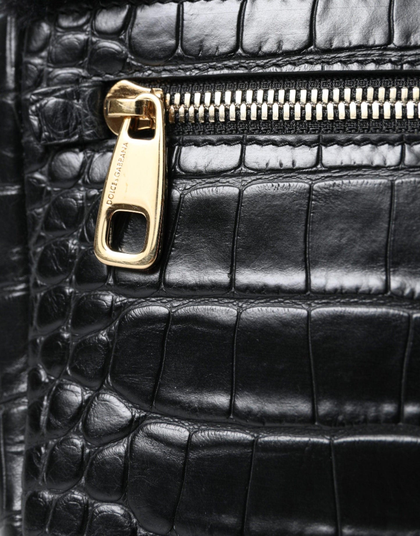 Dolce & Gabbana Exquisite Croc-Embossed Panther Shoulder Bag - Arichezz.store