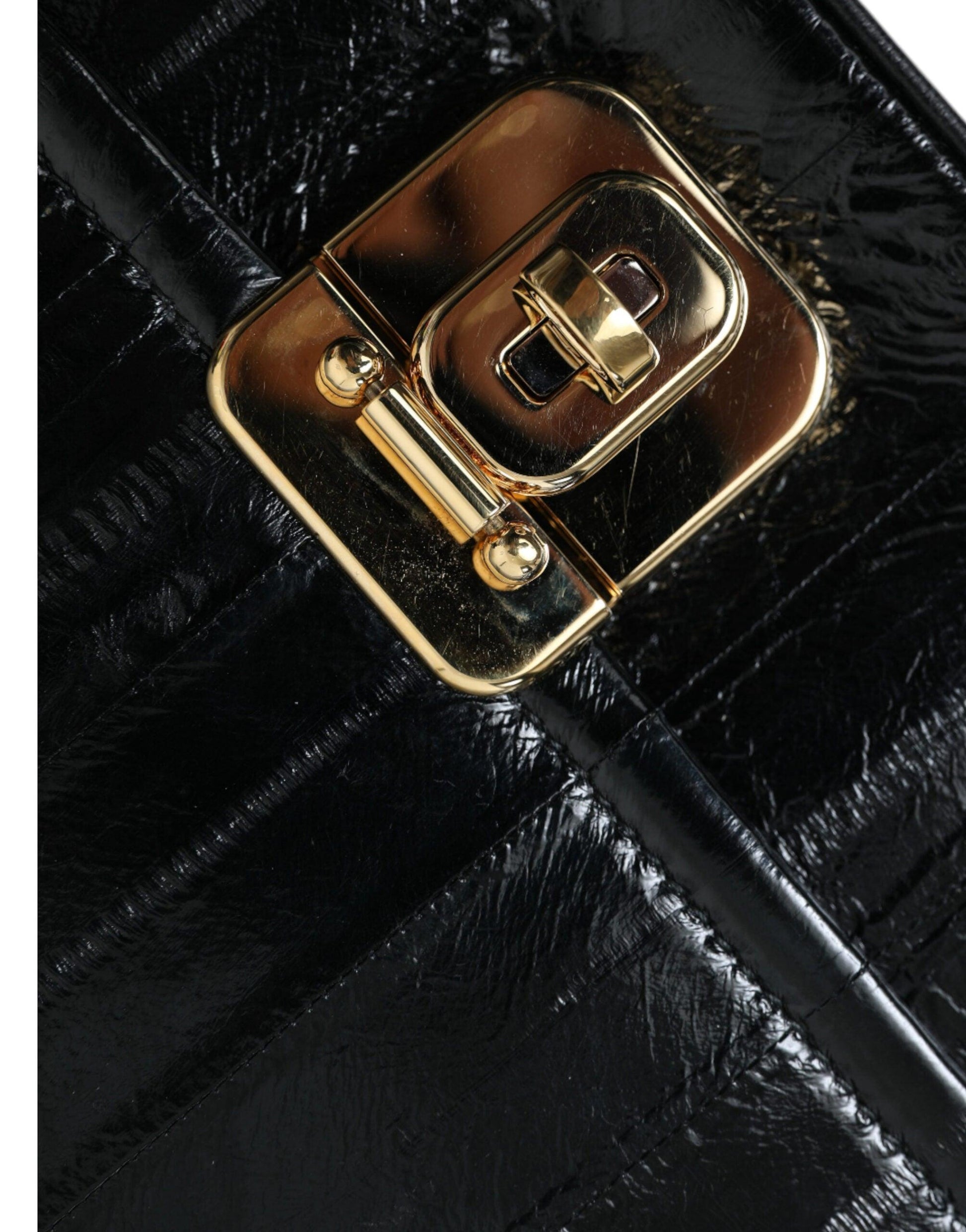 Dolce & Gabbana Elegant Eelskin Leather Shoulder Bag - Arichezz.store