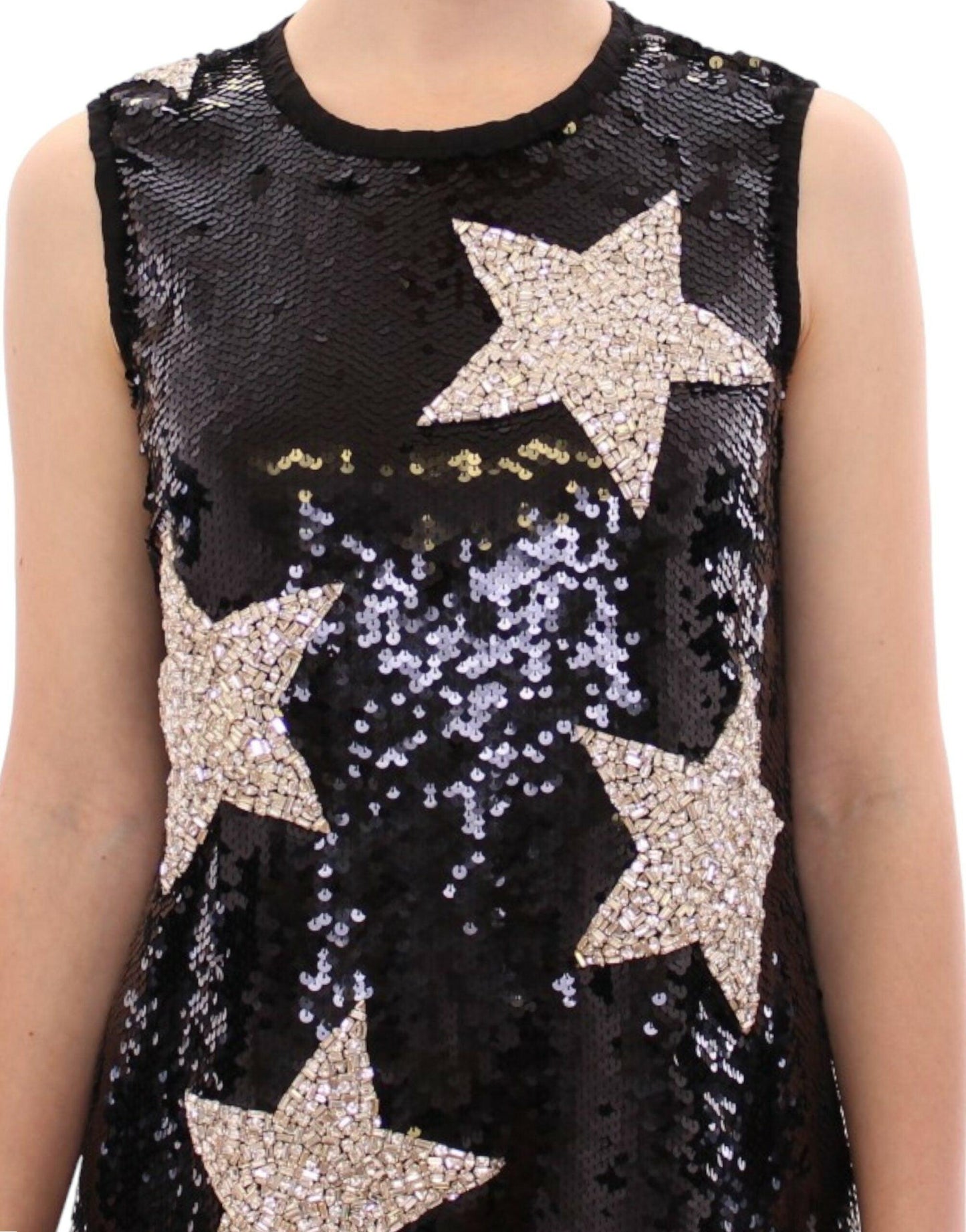 Dolce & Gabbana Swarovski Star-Studded Sequin Mini Dress - Arichezz.store