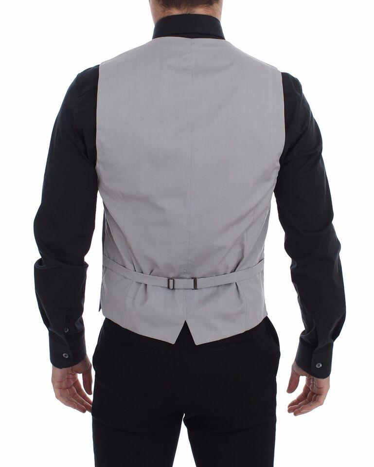 Dolce & Gabbana Elegant Gray Slim Fit Dress Vest - Arichezz.store