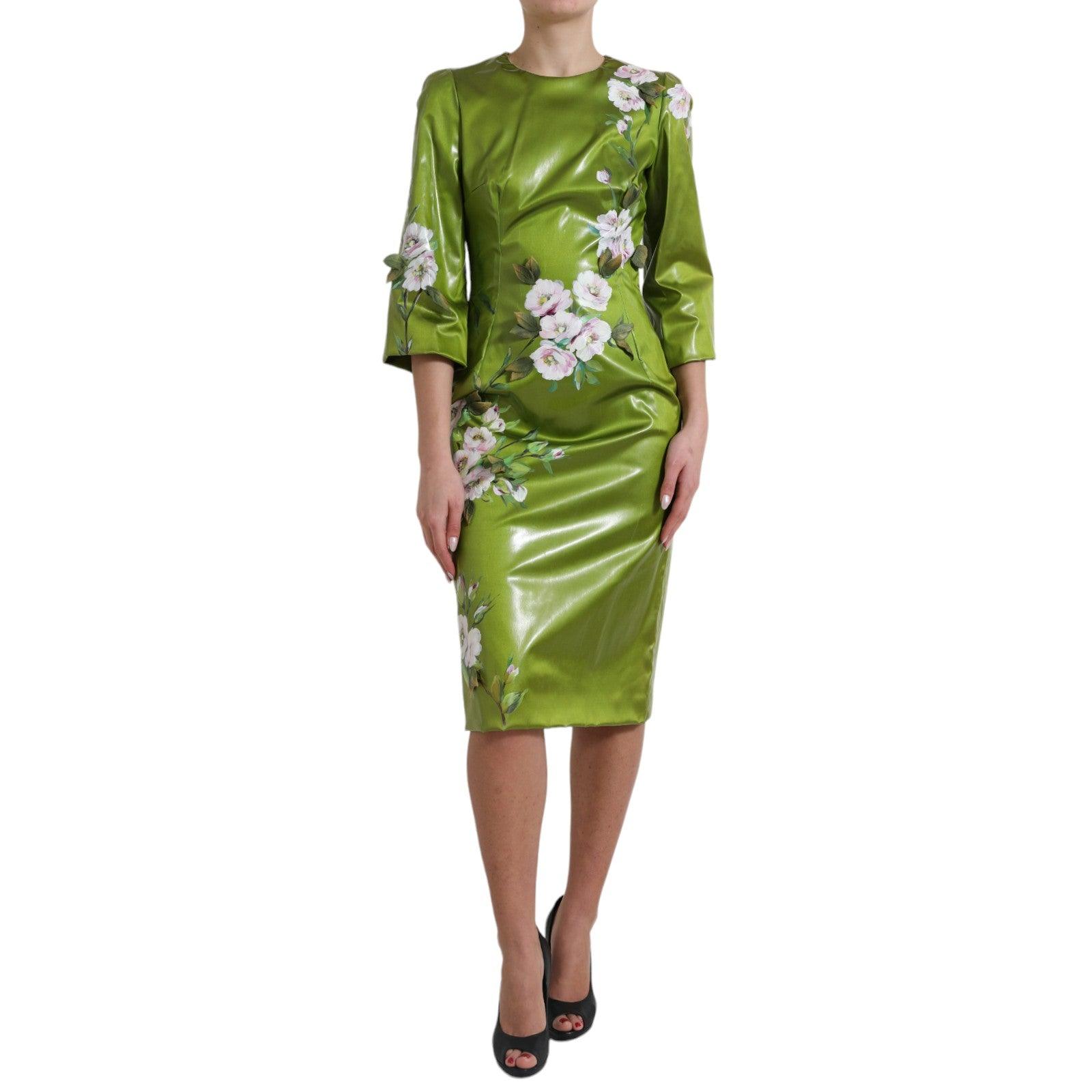 Dolce & Gabbana Floral Elegance Midi Sheath Dress - Arichezz.store