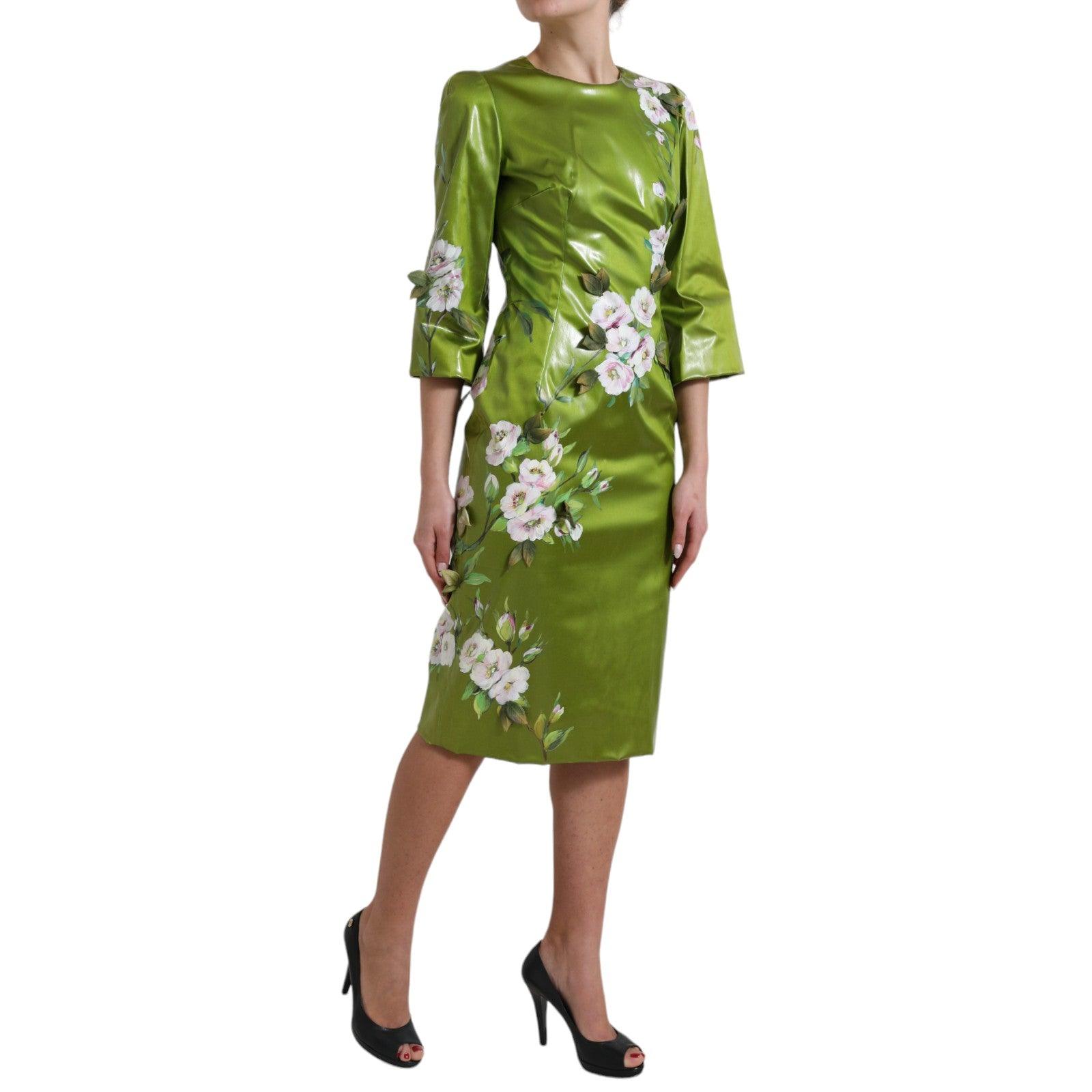 Dolce & Gabbana Floral Elegance Midi Sheath Dress - Arichezz.store