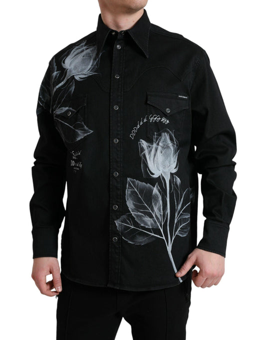 Dolce & Gabbana Elegant Floral Print Dress Shirt - Arichezz.store