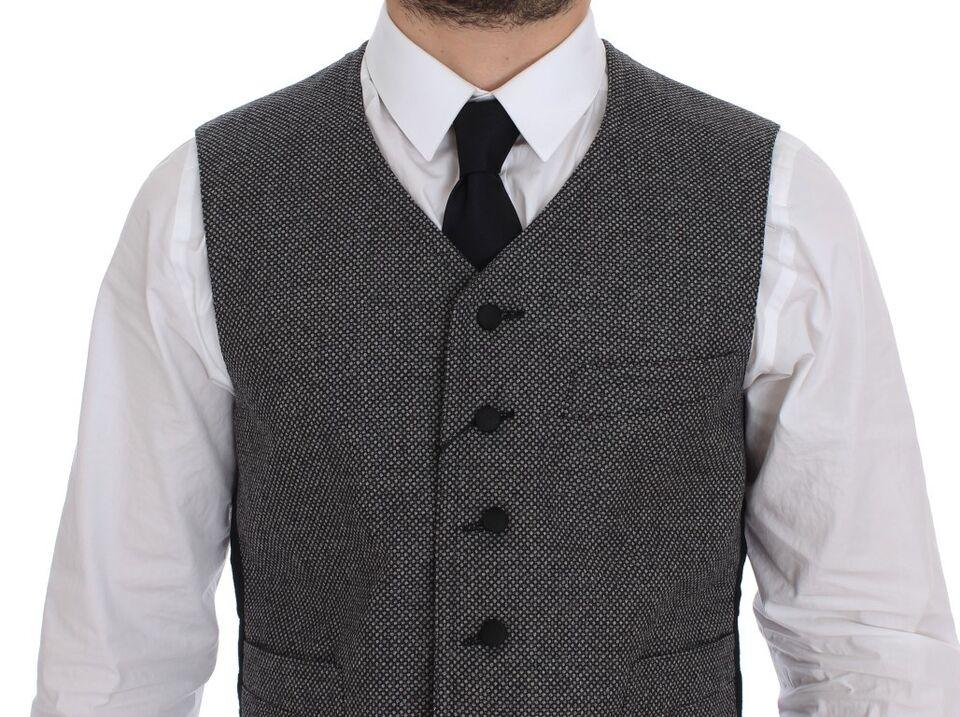 Dolce & Gabbana Elegant Single Breasted Gray Dress Vest - Arichezz.store