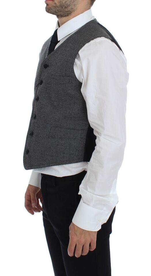 Dolce & Gabbana Elegant Single Breasted Gray Dress Vest - Arichezz.store