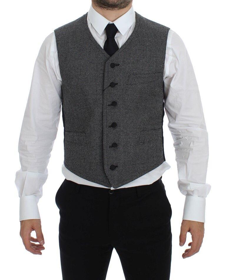 Dolce & Gabbana Elegant Single Breasted Gray Dress Vest - Arichezz.store