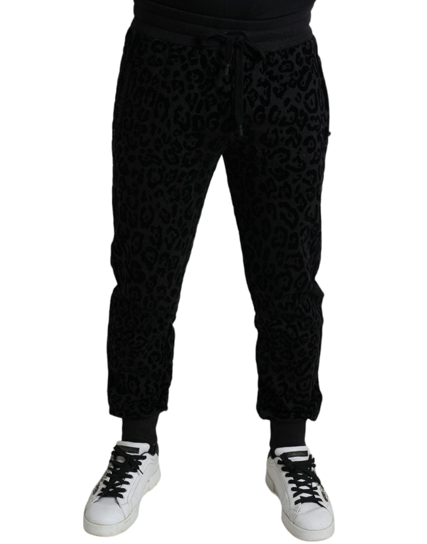 Dolce & Gabbana Elegant Leopard Joggers for Men - Arichezz.store