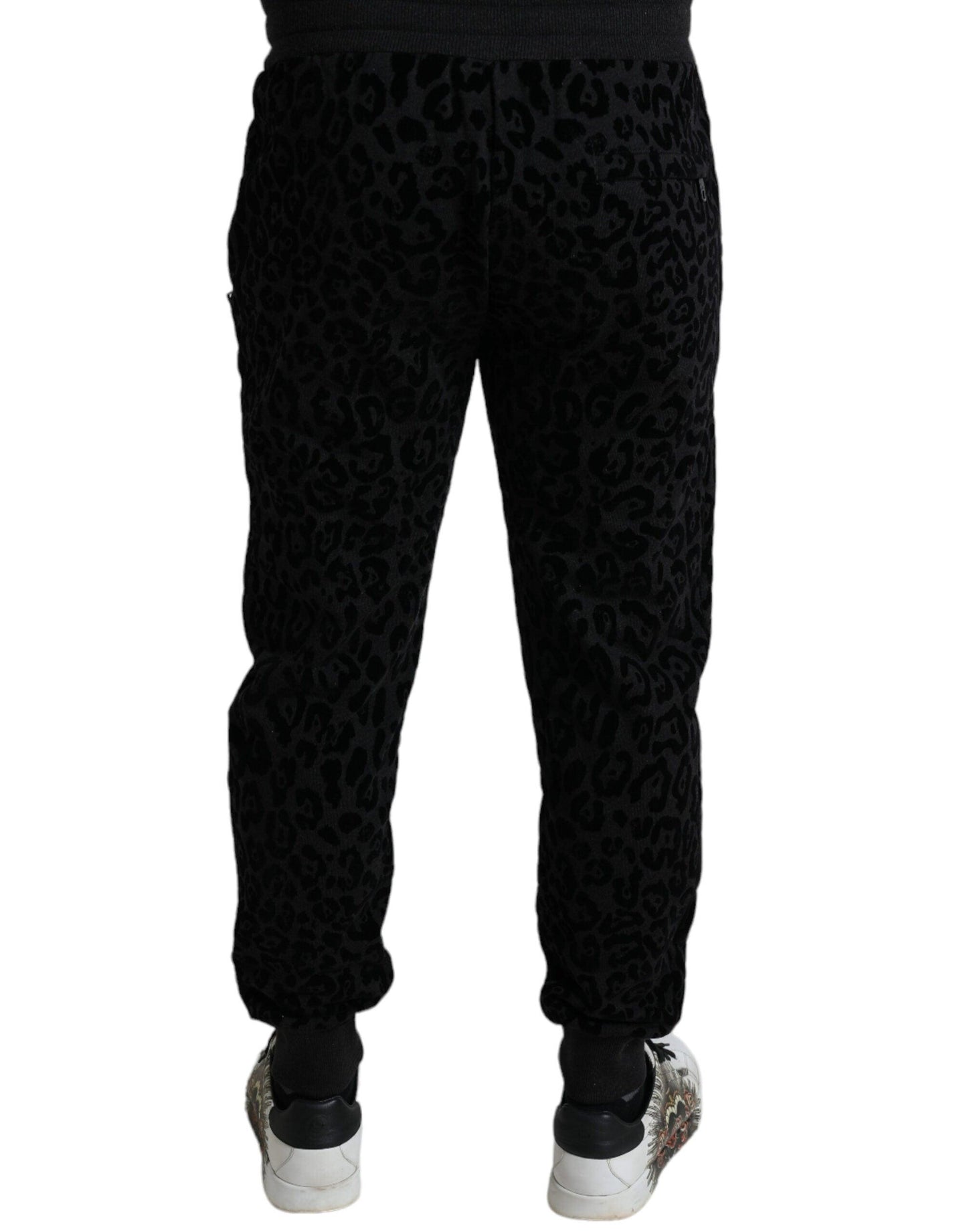 Dolce & Gabbana Elegant Leopard Joggers for Men - Arichezz.store