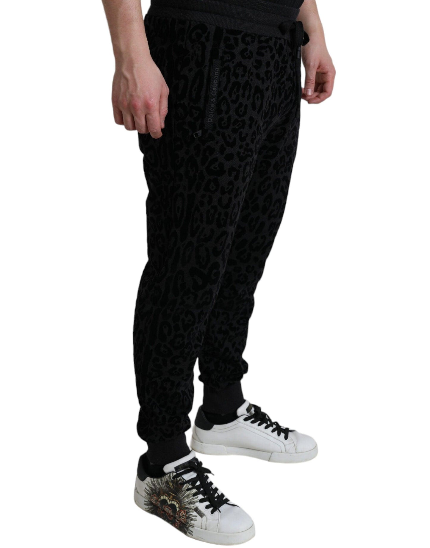 Dolce & Gabbana Elegant Leopard Joggers for Men - Arichezz.store