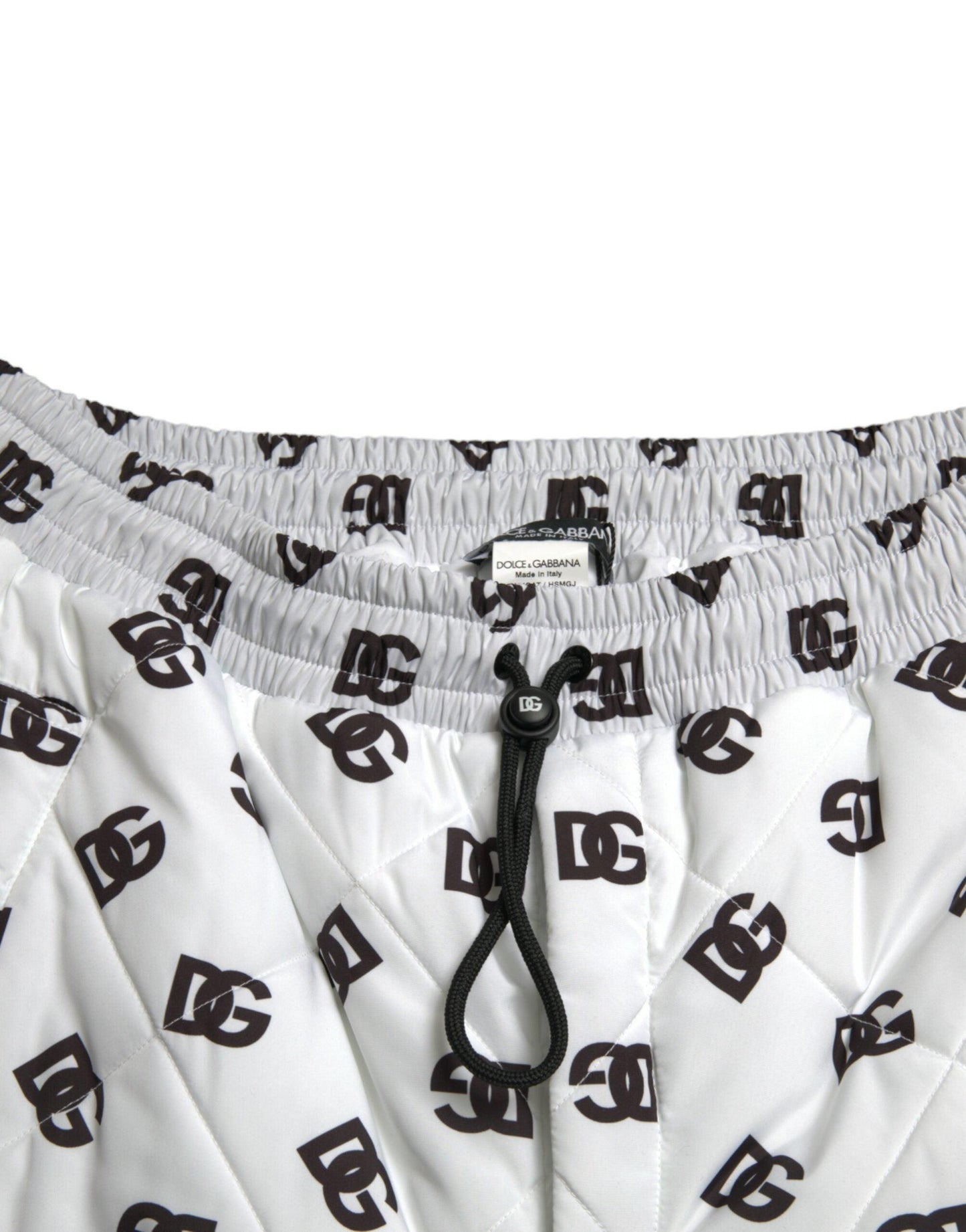 Dolce & Gabbana Chic White Jogger Pants with Iconic DG Print - Arichezz.store