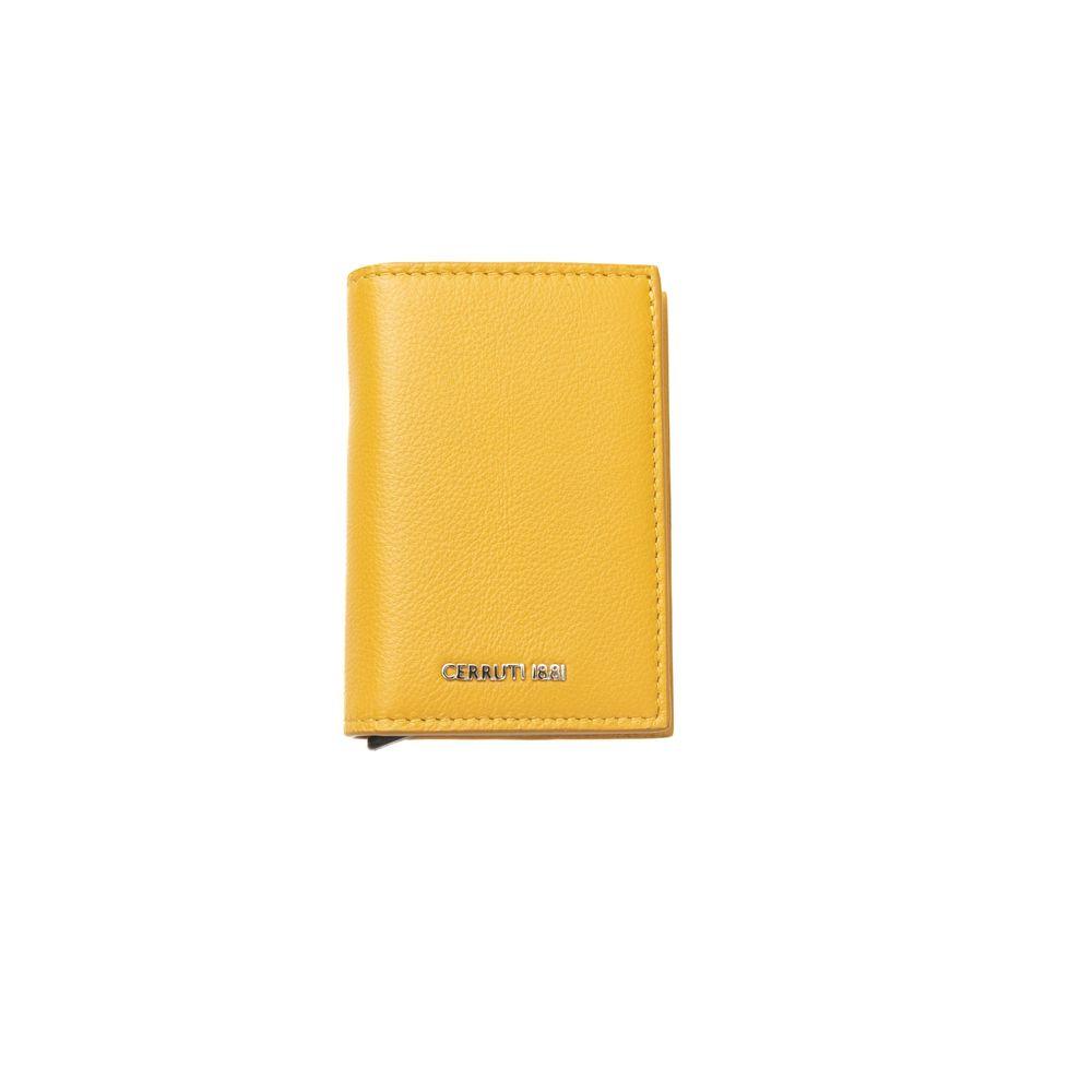 Cerruti 1881 Yellow Calf Leather Men's Wallet - Arichezz.store