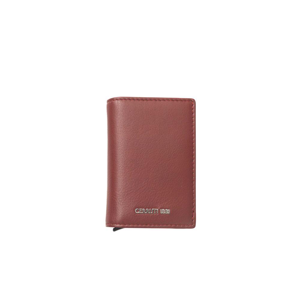 Cerruti 1881 Red Calf Leather Men's Wallet - Arichezz.store