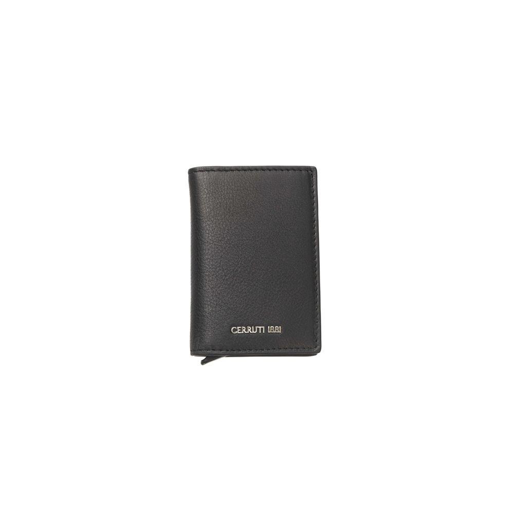 Cerruti 1881 Black Leather Wallet for Men - Arichezz.store