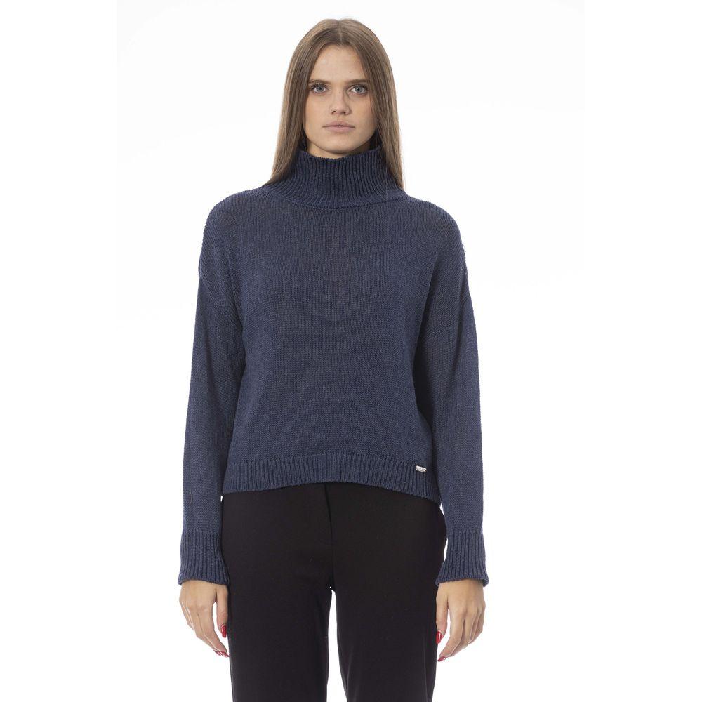 Baldinini Trend Blue Wool Women Sweater - Arichezz.store