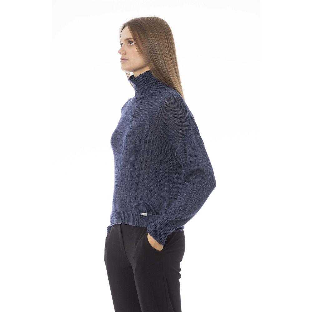 Baldinini Trend Blue Wool Women Sweater - Arichezz.store