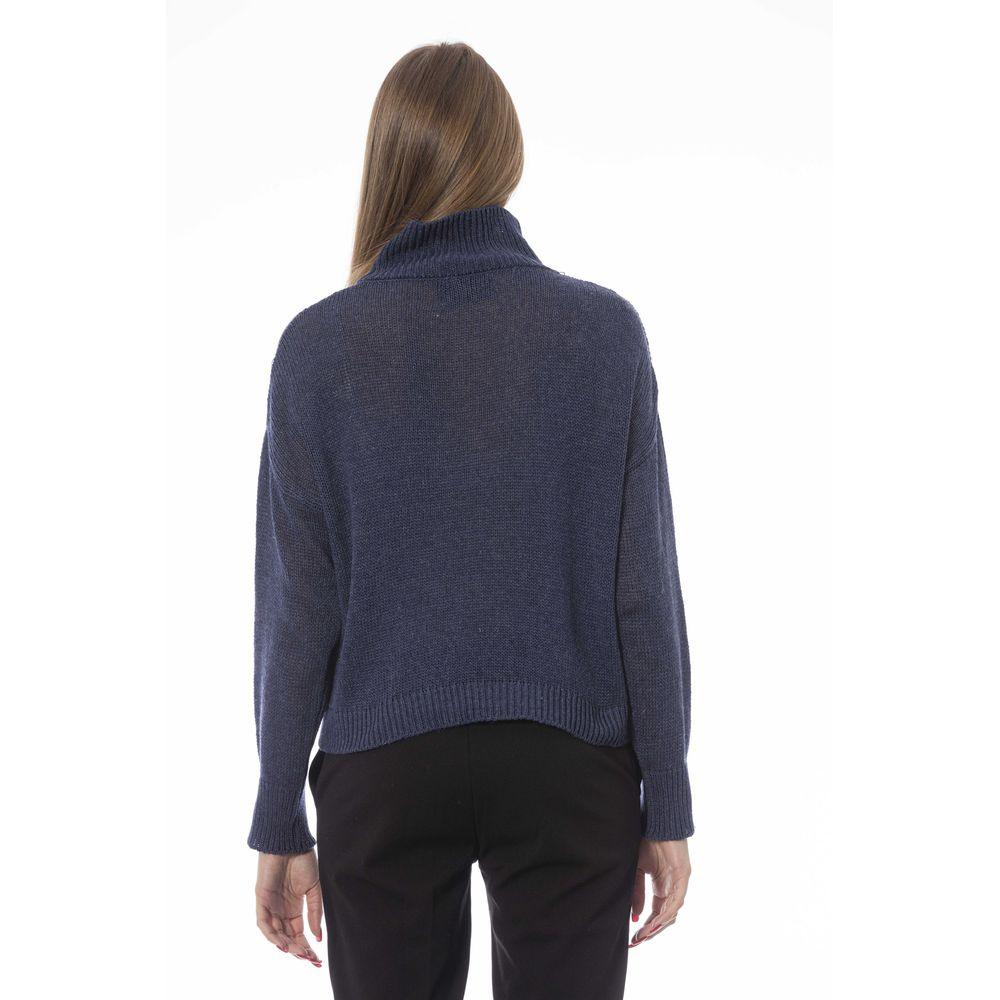 Baldinini Trend Blue Wool Women Sweater - Arichezz.store