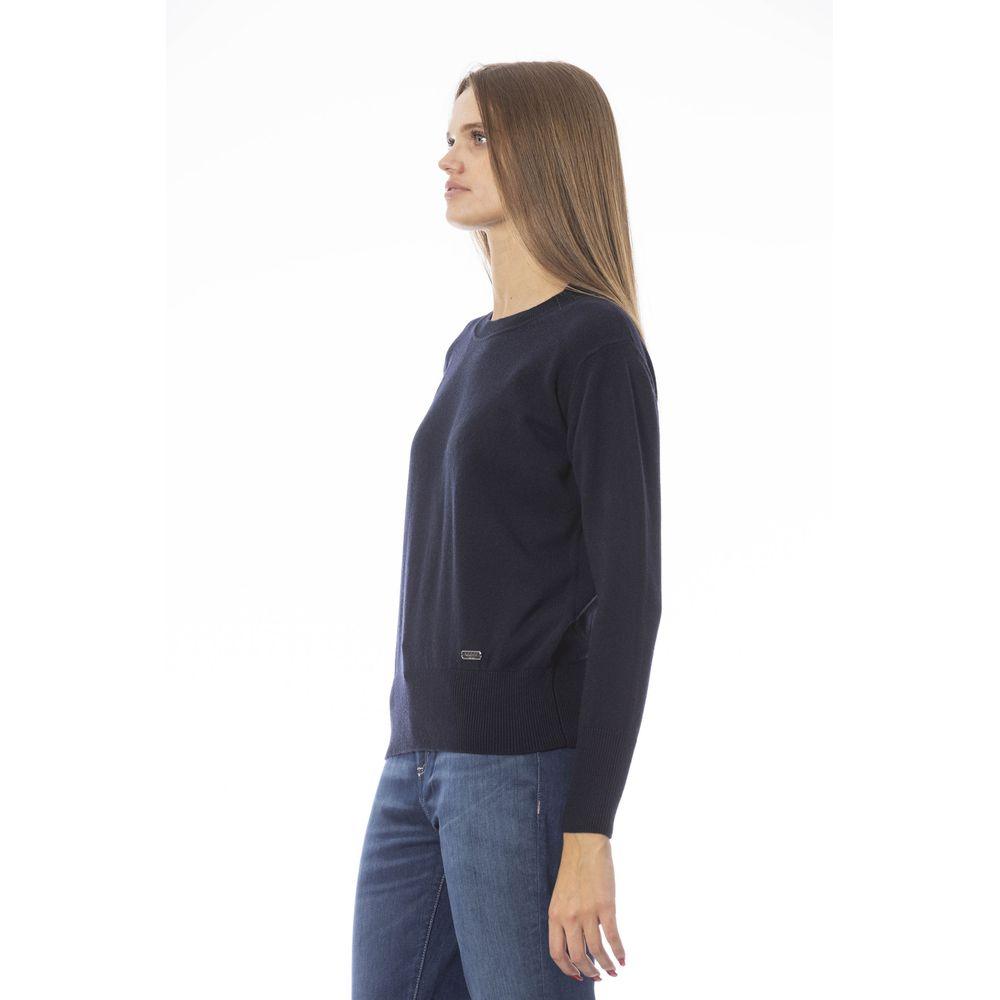 Baldinini Trend Blue Wool Women Sweater - Arichezz.store