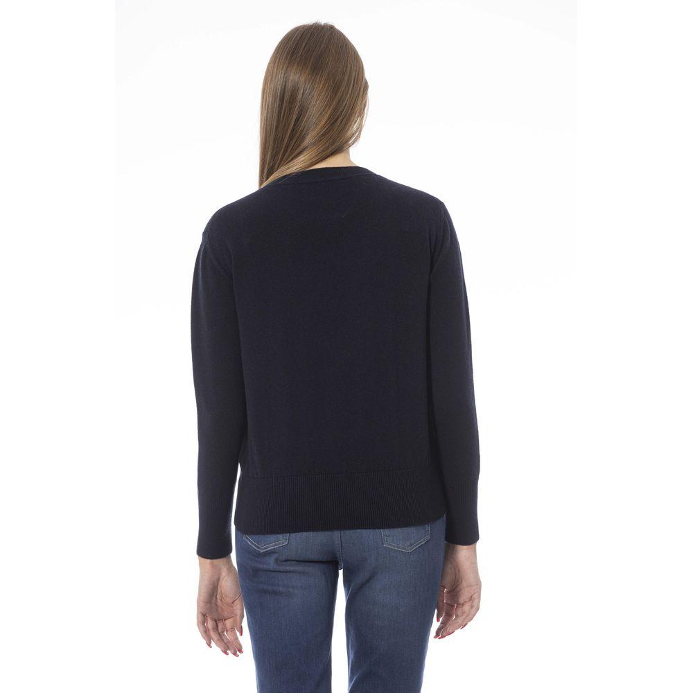 Baldinini Trend Blue Wool Women Sweater - Arichezz.store