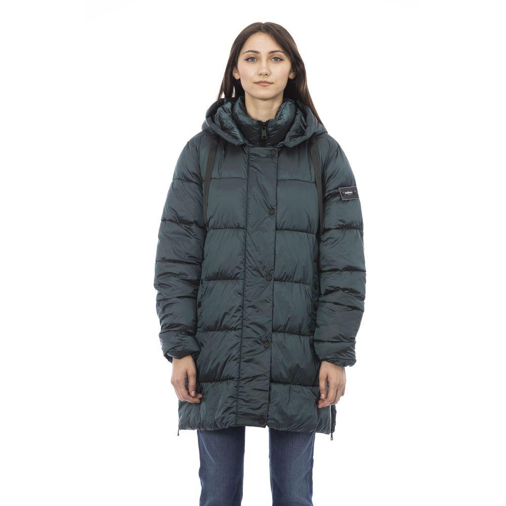 Baldinini Trend Green Long Down Jacket for Women - Arichezz.store