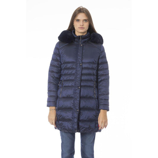 Baldinini Trend Light Blue Women's Down Jacket - Arichezz.store