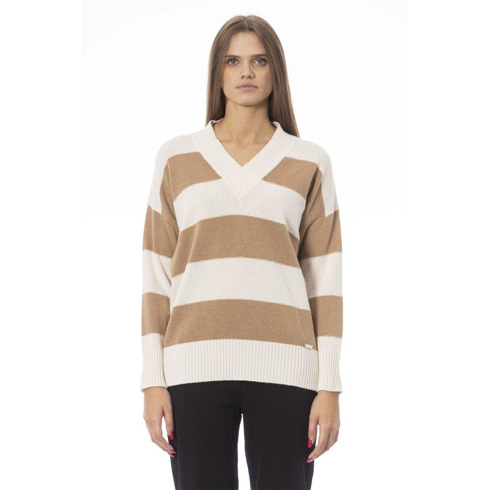 Baldinini Trend Beige Wool Women Sweater - Arichezz.store