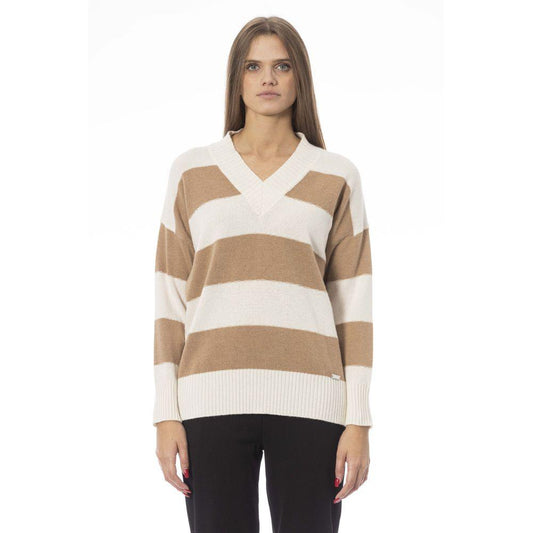 Baldinini Trend Beige Wool Women Sweater - Arichezz.store