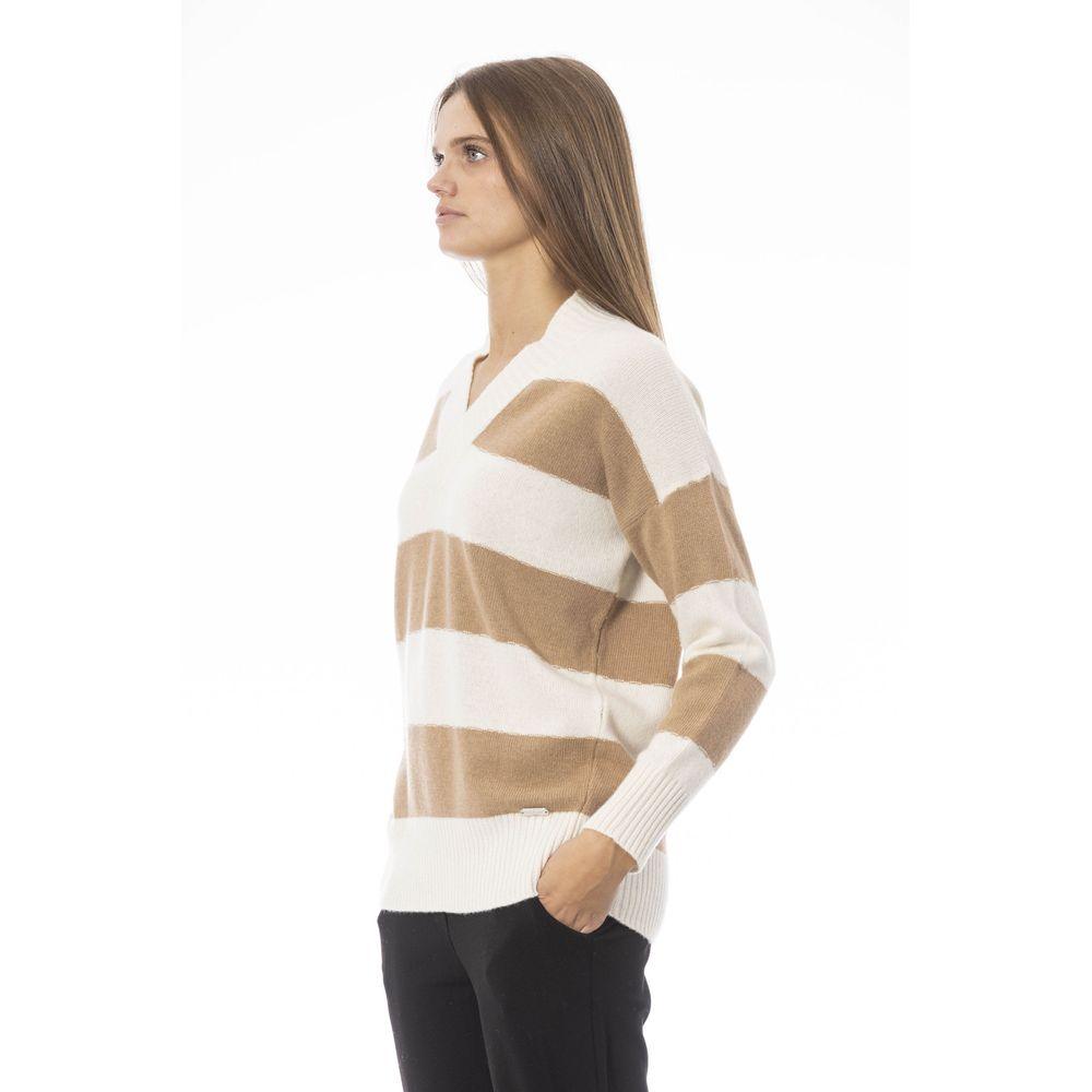 Baldinini Trend Beige Wool Women Sweater - Arichezz.store