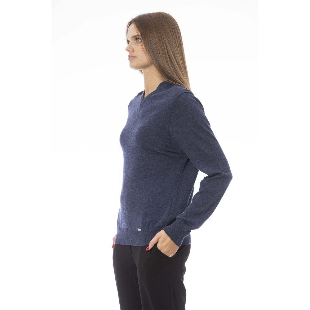 Baldinini Trend Blue Wool Women Sweater - Arichezz.store