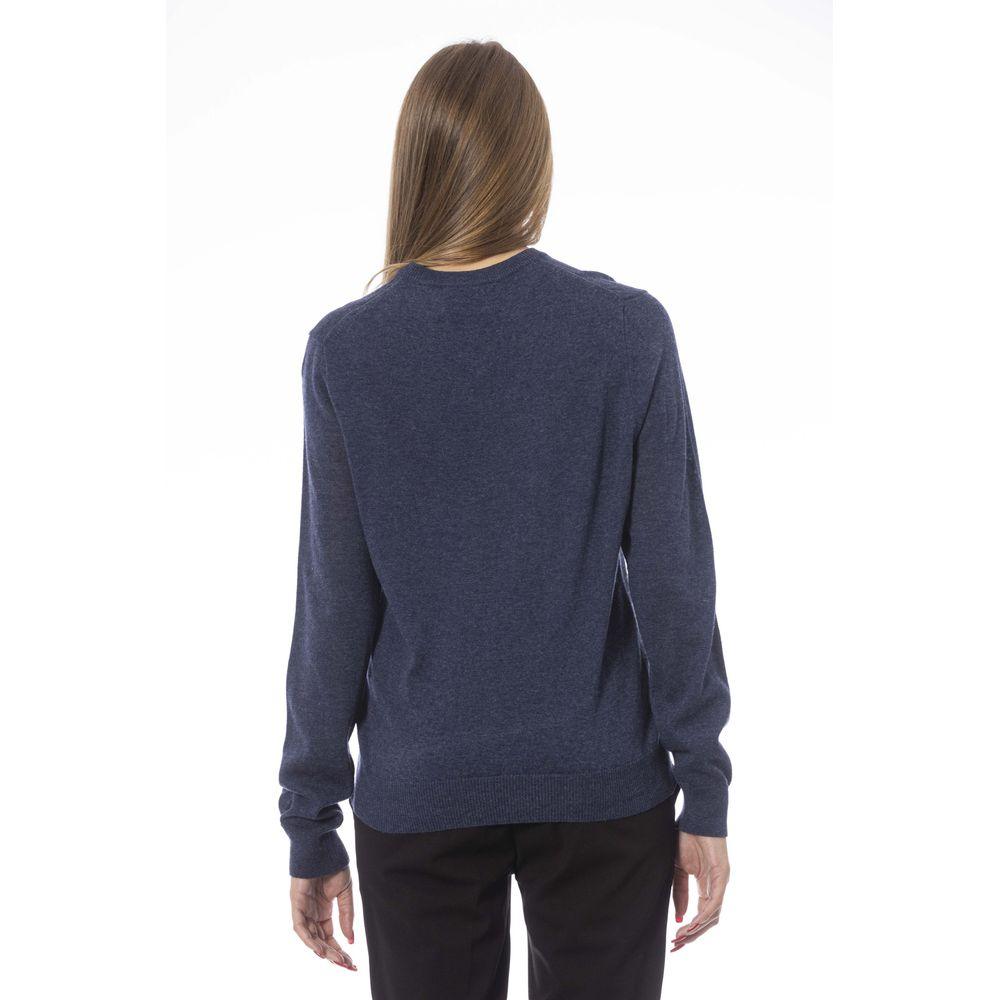 Baldinini Trend Blue Wool Women Sweater - Arichezz.store