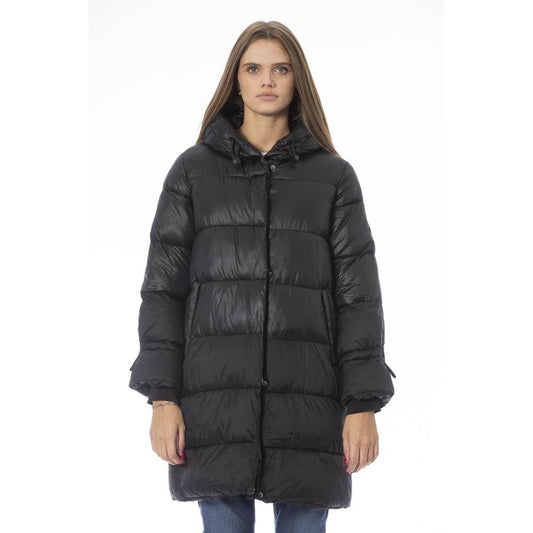 Baldinini Trend Black Nylon Women's Long Down Jacket - Arichezz.store