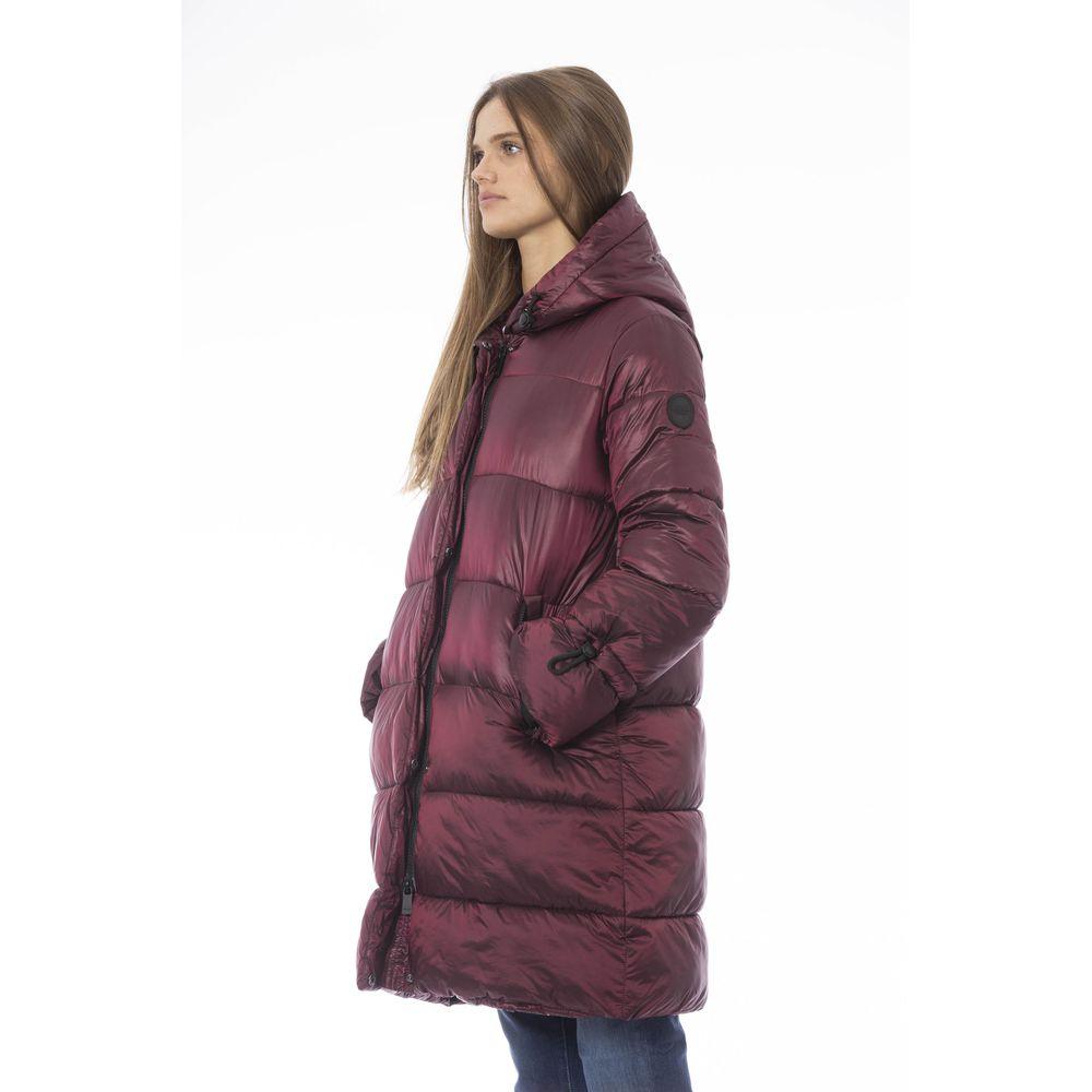 Baldinini Trend Burgundy Nylon Women Jacket - Arichezz.store