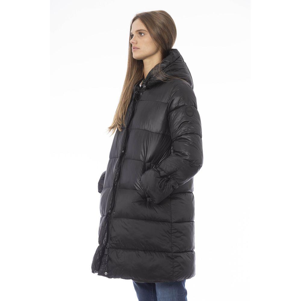 Baldinini Trend Black Nylon Women's Long Down Jacket - Arichezz.store