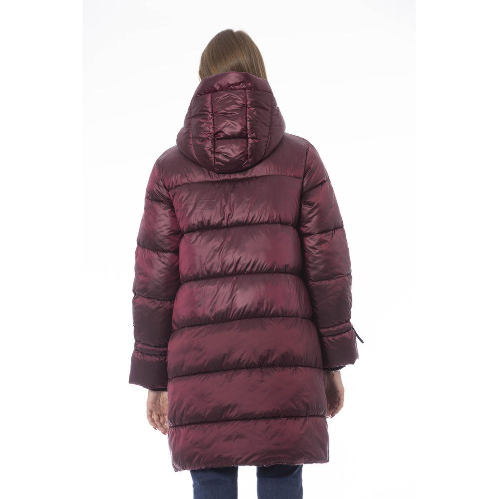 Baldinini Trend Burgundy Nylon Women Jacket - Arichezz.store