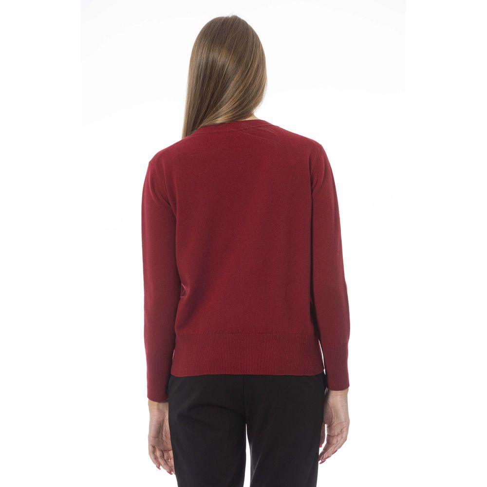 Baldinini Trend Red Wool Women Sweater - Arichezz.store