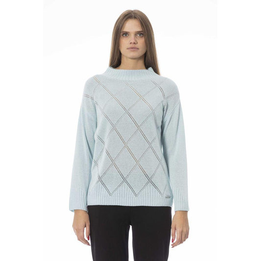 Baldinini Trend Light Blue Cashmere Women Sweater - Arichezz.store