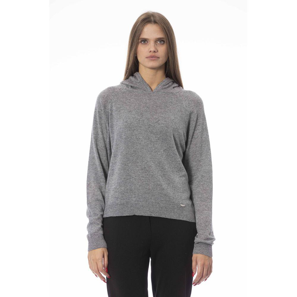 Baldinini Trend Gray Wool Women Sweater - Arichezz.store