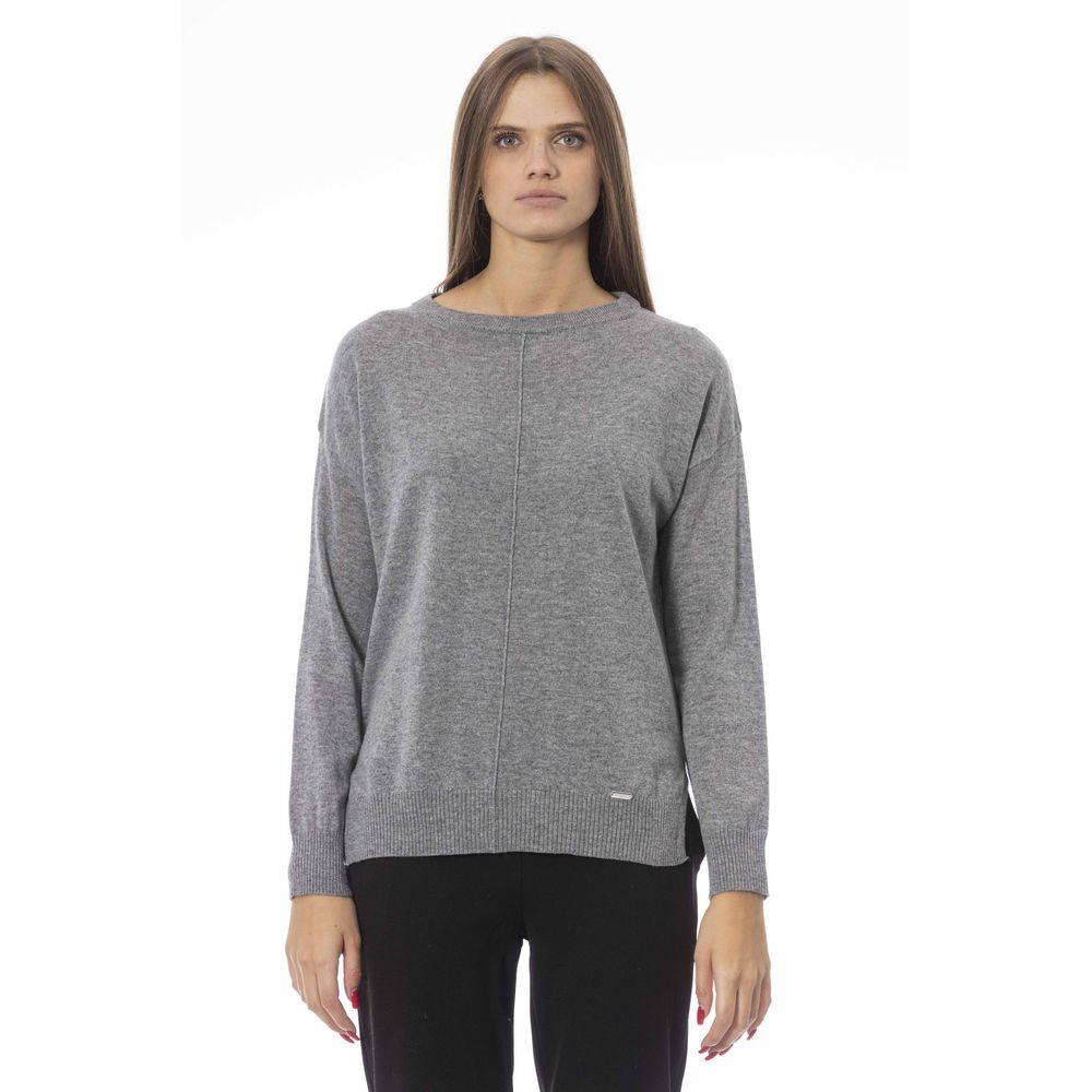 Baldinini Trend Gray Wool Women Sweater - Arichezz.store