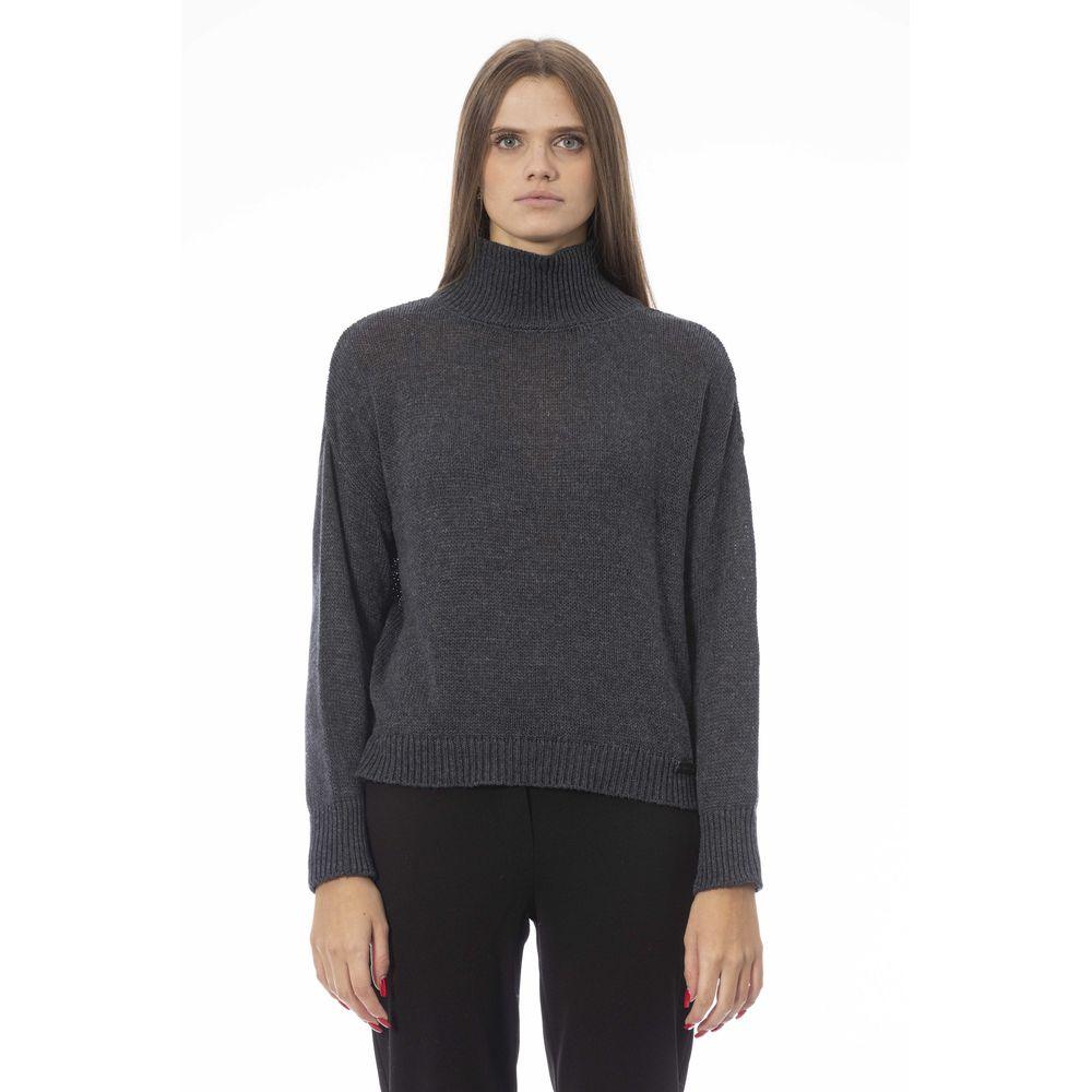 Baldinini Trend Gray Wool Women Sweater - Arichezz.store