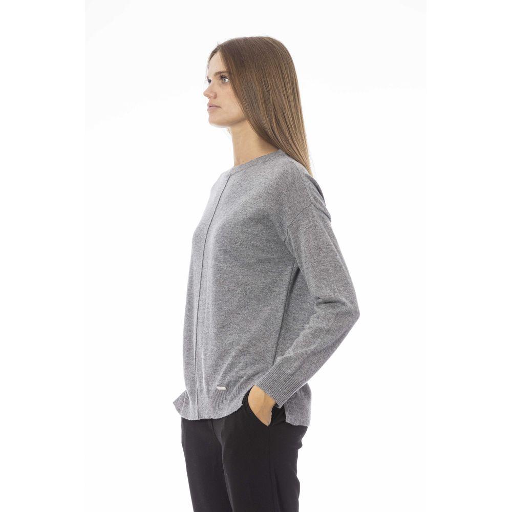 Baldinini Trend Gray Wool Women Sweater - Arichezz.store