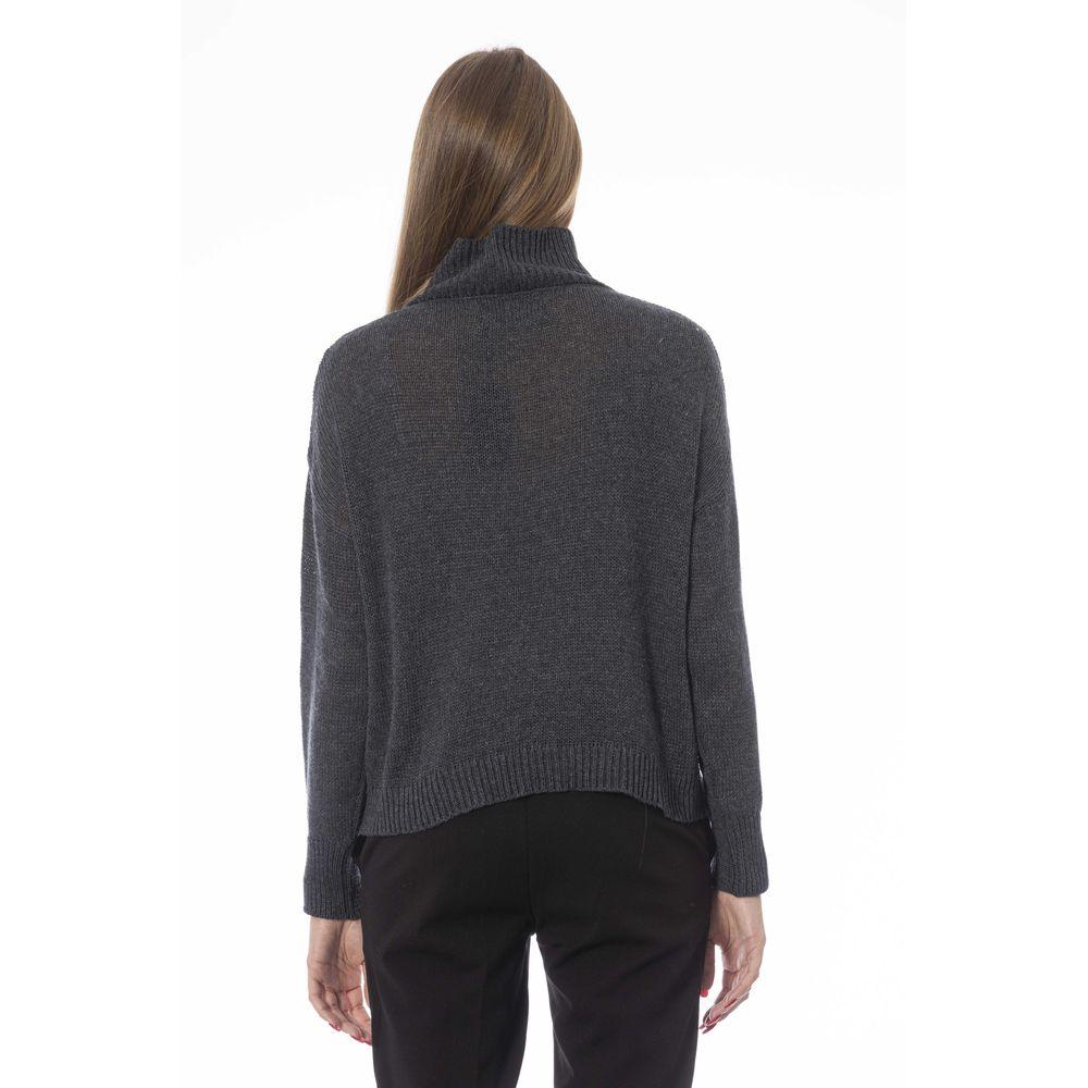 Baldinini Trend Gray Wool Women Sweater - Arichezz.store