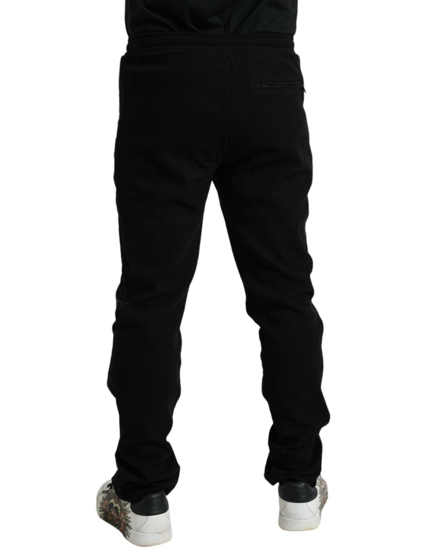 Dolce & Gabbana Elegant Black Cotton Blend Jogger Pants - Arichezz.store