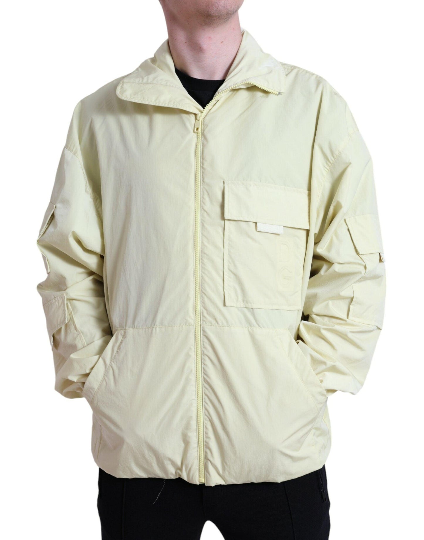 Dolce & Gabbana Elegant Yellow Windbreaker Jacket - Arichezz.store