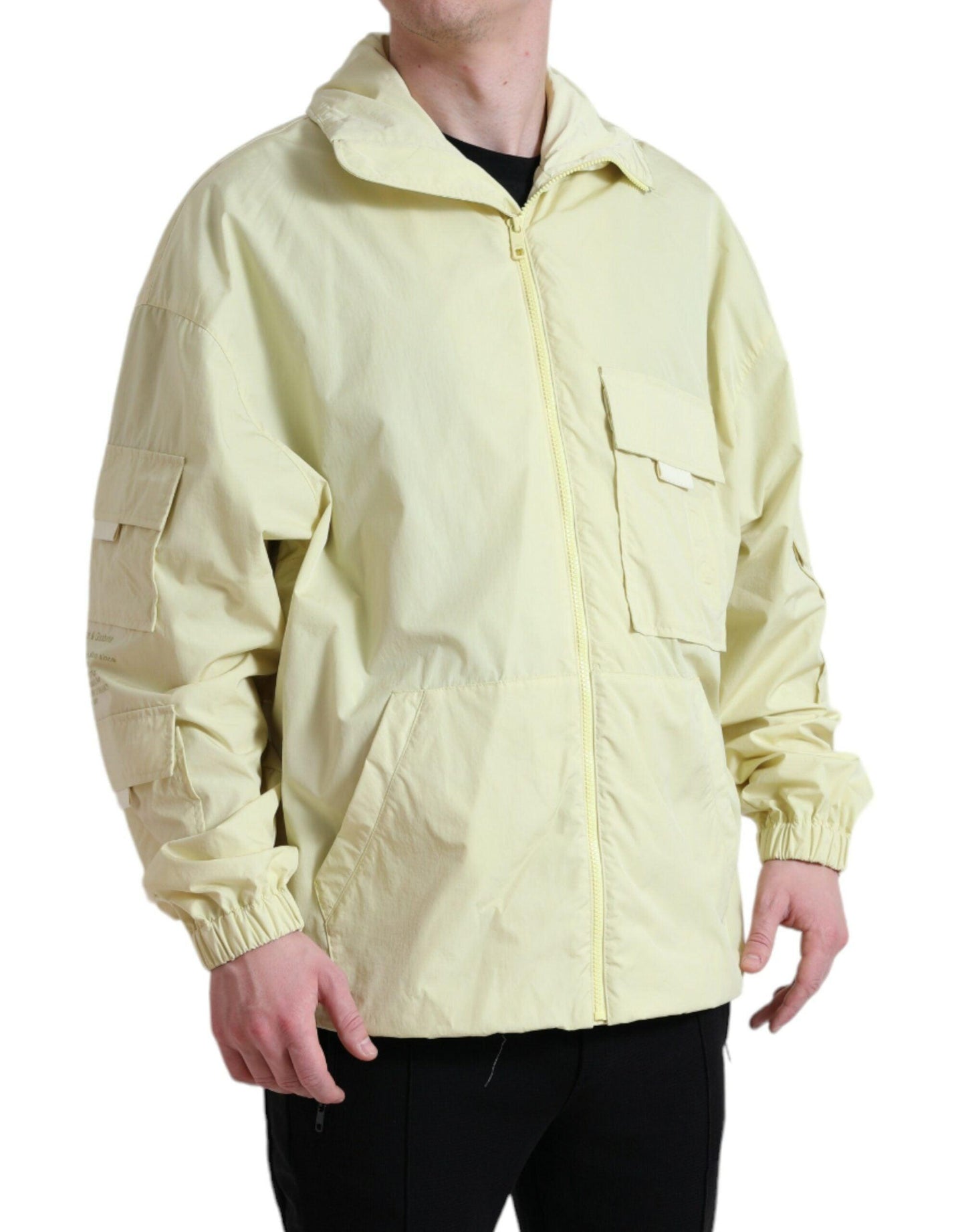 Dolce & Gabbana Elegant Yellow Windbreaker Jacket - Arichezz.store